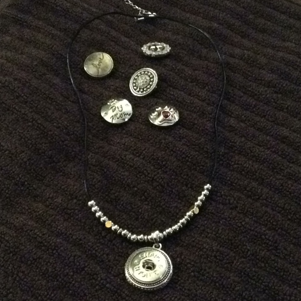 Ginger Snap cord necklace with snaps